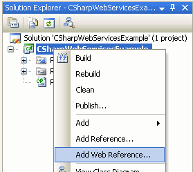 Adding Web Reference