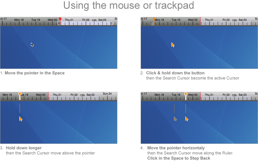 Using the mouse or trackpad